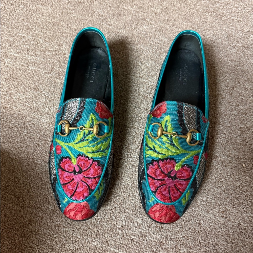 GUCCI Jordaan Floral Embroidered Brocade Size 36/Women’s 6